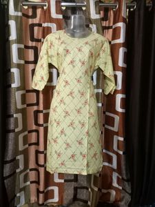 New Pack Of 1 Kurti Lemon Color
