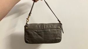 coach ashley leather bronze hand bag