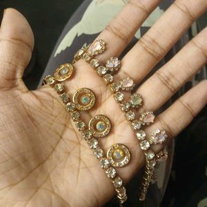 GlamStone Crystal Choker Combo – Set of 2