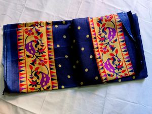 Nevy Blue Printed Saree