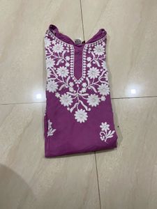 👗 Beautiful Purple Embroidered Kurti 👗