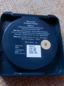 Belora Paris  Skinny Dip Compact Powder Shade No 2