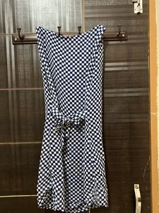 Woman Blue Checked  Top
