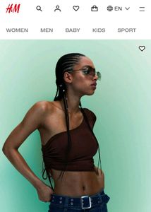 Brown One-Shoulder Ruched Top