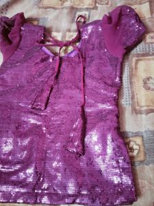Purple sarara  with suit