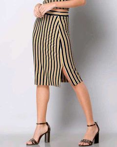 Striped Pencil Skirt