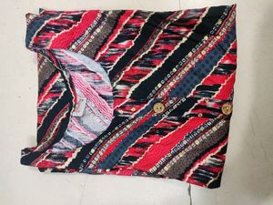 New Straight Printed Multicolor Kurti Size S=38