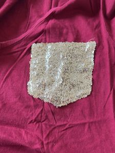 Maroon Sequin Pocket Top