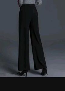 Wide Leg Black Trousers