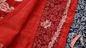 Red Embroidered Kurta Set