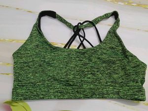 (1200)Green Sports Bra