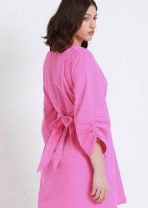 Pink Mini Beach Wear Women Dress - Pure Cotton