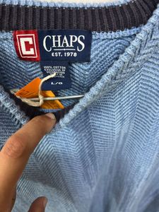 Blue Herringbone Sweater