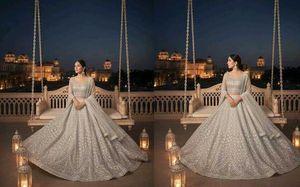 Stunning Silver Bridal Lehenga Choli