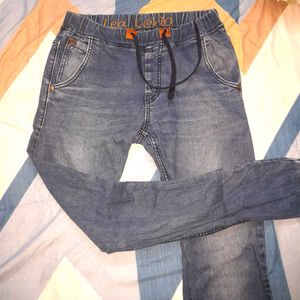Stylish Blue Denim Joggers