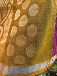 Wine Colored Feather N Leaf Motifs Pure Silk Sare