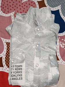 Patterned Button-Down Shirt