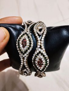 Diamond Bangles Pair
