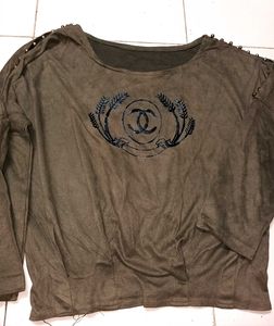 Street Style Top Olive Green
