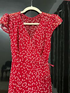 Wrap Around Red Dress