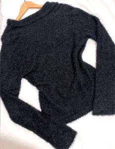 Cozy Black Cowl Neck Sweater