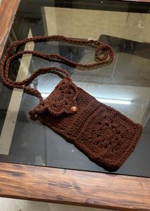 Handmade Crocheted Mobile Sling Bag