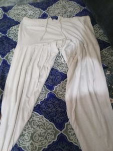 White Cotton pattiala pant xxl