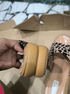 Giraffe Print Platform Slides