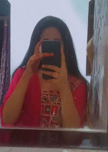 Red Kurta patiyala salwar Set