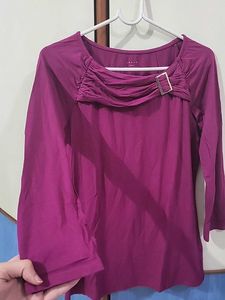 Grace Magenta 3/4th Sleeves Top