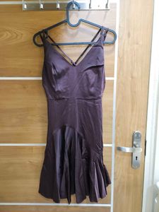 Miss Selfridge satin purple strappy dress