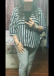 Shirt High Low Pattern 44-48 Size