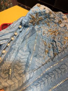 Powder Blue Embellished Lehenga Choli