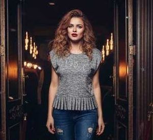 Gray Graphic Crop Top