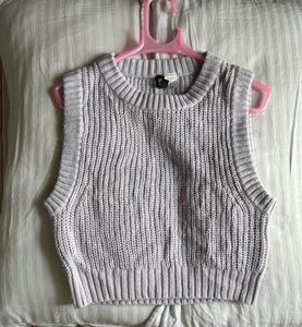 Lilac Knit Sleeveless Top