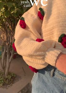 Crochet Rose Cardigan