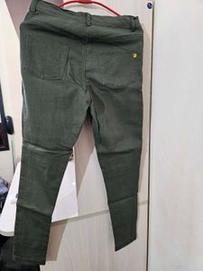 Olive Green Slim Fit Pants