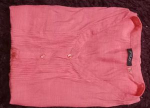 Coral Sleeveless Top