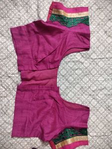 Elegant Purple &amp; Pink Saree with Embellishments