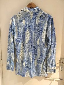 Vintage Blue Patterned Shirt