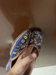 Dabka zardosi punjabi Jutti Flat Footwear Heel