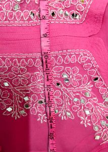 Mirror Work Chikankari Kurta In 500