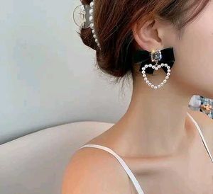 Destiny Jewels Gold Plated Korean Style Black Bow