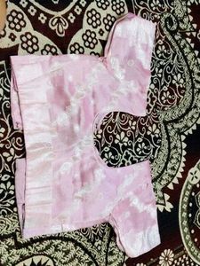 Pink Banarasi Saree with Blouse