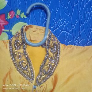 Yellow 🟡 Colour Gown For Kids 12,14 Years