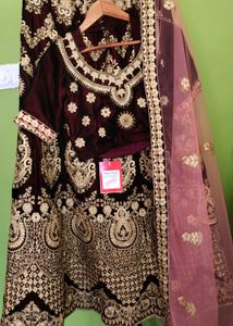 Velvet Bridal Lehenga New With Tag