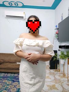 Off-Shoulder White Dress