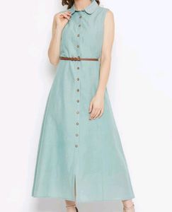 Madame Original Women Dress Ankle Length With Belt