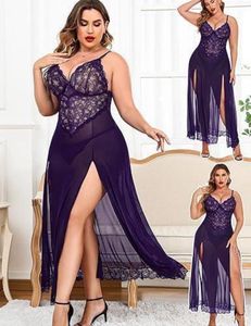 Lace &amp; Mesh Lingerie Dress