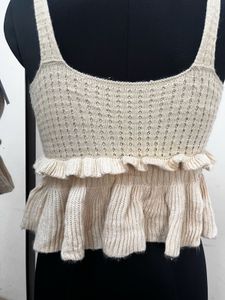 Beige Sleeveless Top